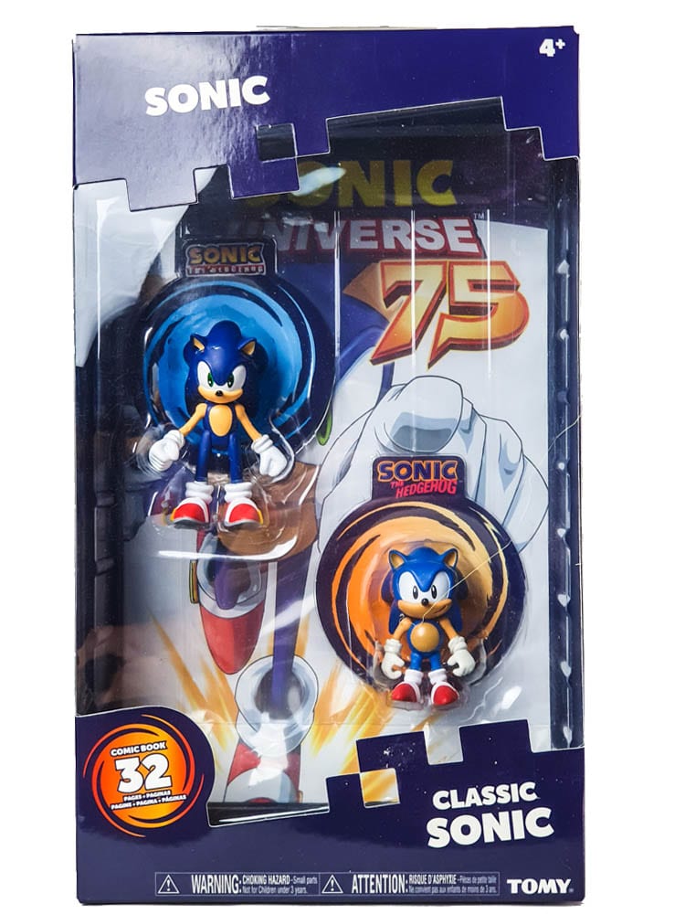 Bonecos Tomy Sonic The Hedgehog - Classic And Modern Tails With Comic Book  T22069