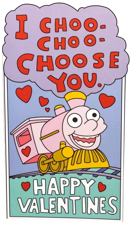 The Simpsons I Choo Choo Choose You Replica Valentine's Day Card