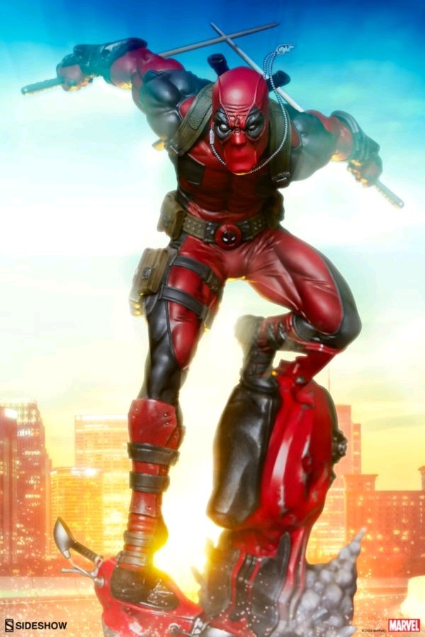 gamestop deadpool statue