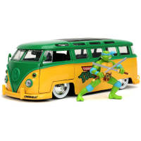 TMNT - '62 VW Bus w/Leonardo 1:24 Scale Hollywood Ride